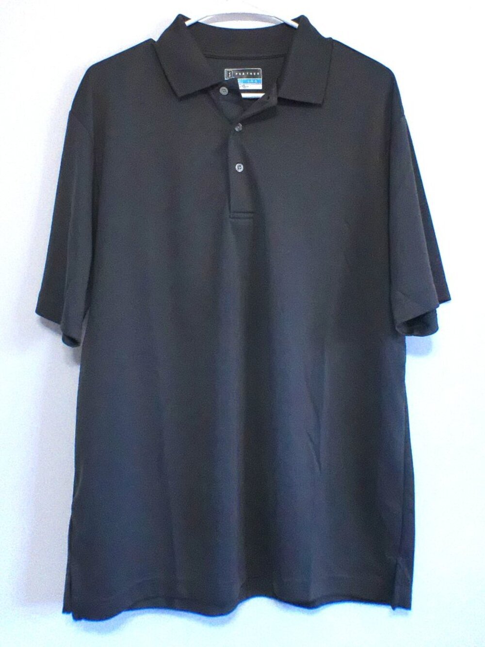 PGA Tour Airflux Golf Polo Men’s LGG Black Performance Short Sleeve Big Tall